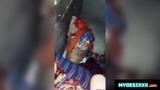 Desi village randi showing Boobs and hairy pussy while wearing panty