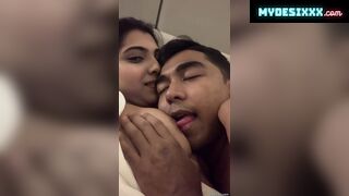Desi guy suck her gf big boobs