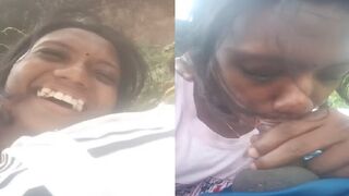 Mallu girl ka outdoor blowjob