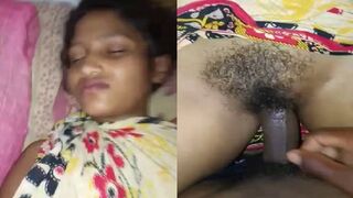 Innocent village girl ki hairy chut ko choda