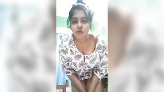Sexy girl showing big boob and sexy pussy to lover