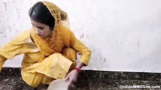 Indian maid in yellow dress stripping and hot sex hindi porn