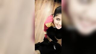 Cute punjabi girl sucking and taking cum in mouth