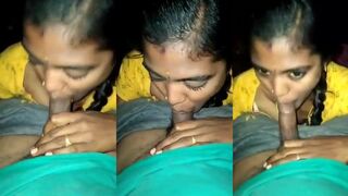 Village bhabhi sucking hubby dick at night