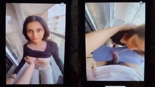 Slim sexy girl ka deep sloppy blowjob